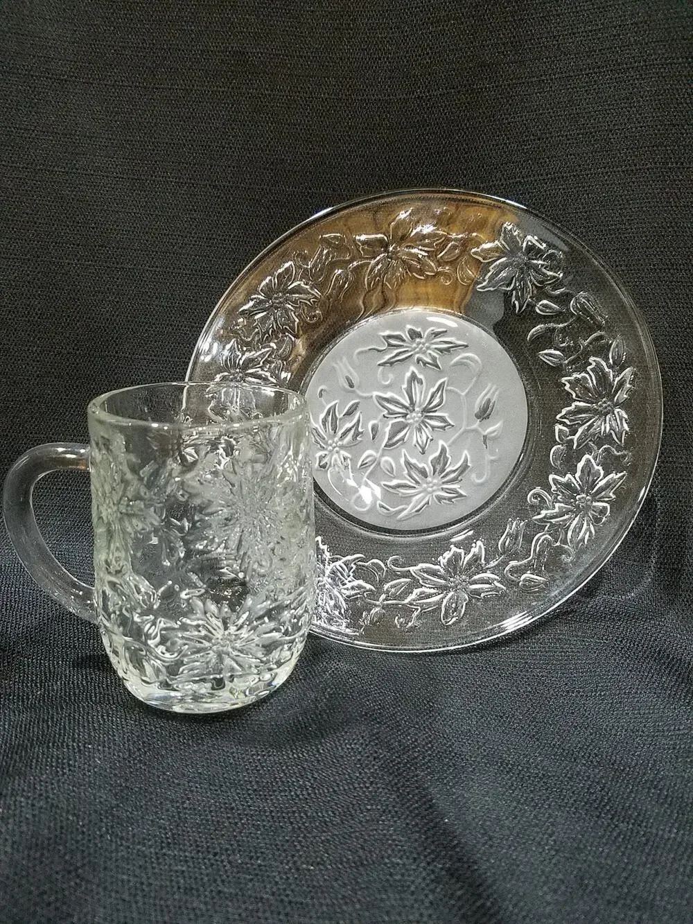 Vintage Princess House Holiday Cake Plates w/matching Mug